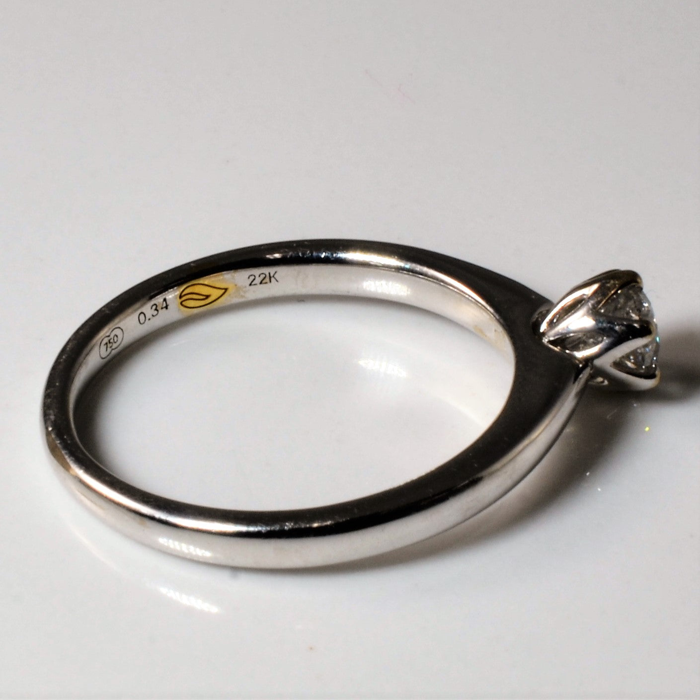 Solitaire Diamond Engagement Ring | 0.34ct | SZ 7 |