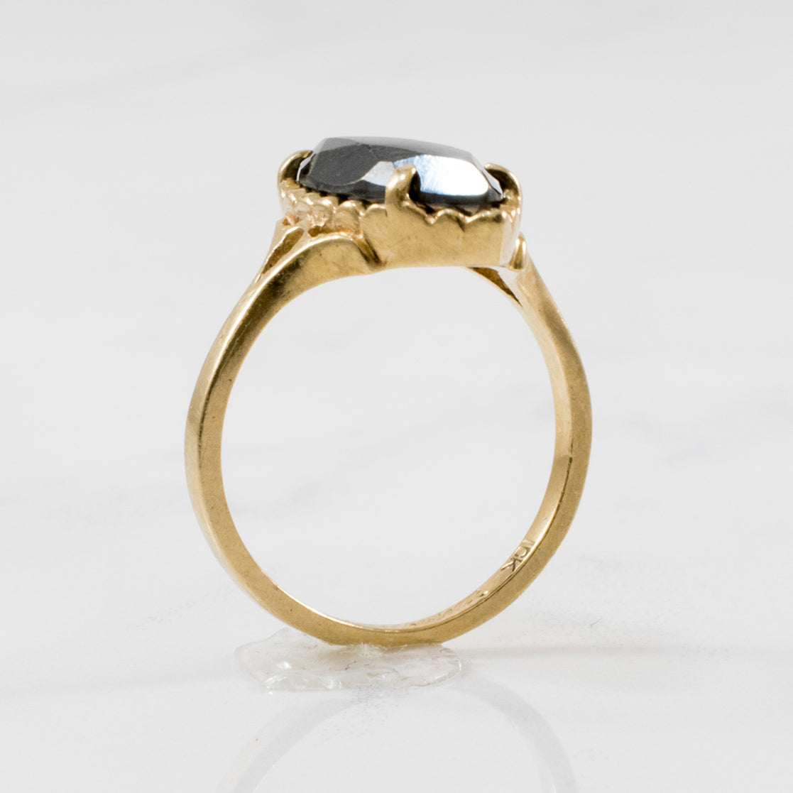 Marquise Cut Hematite Ring | 2.75ct | SZ 6 |