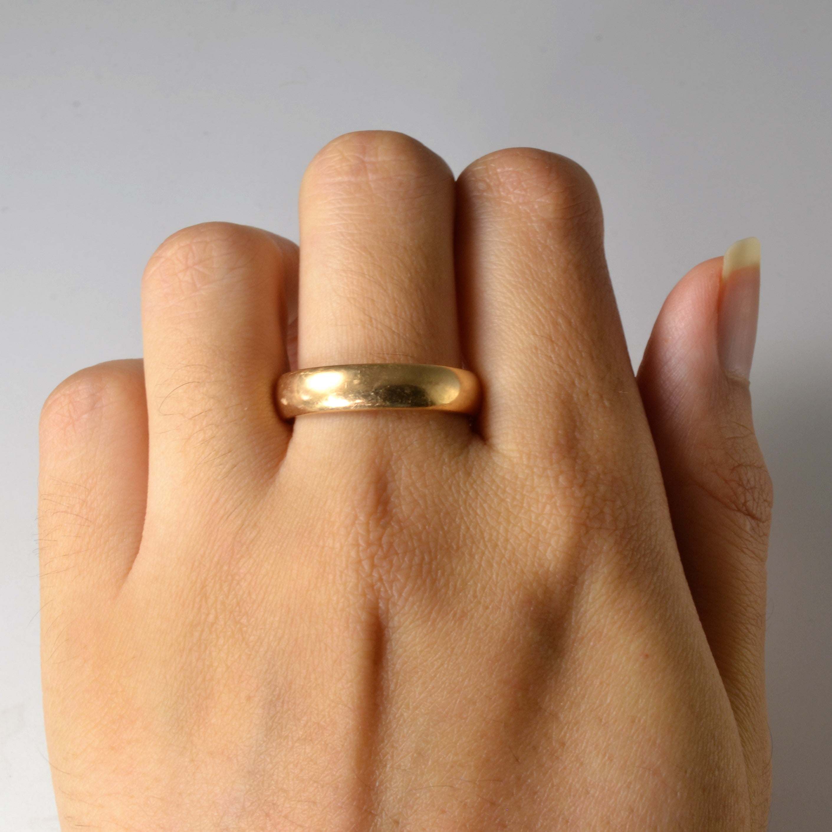 18k Yellow Gold Plain Band | SZ 9.75 |