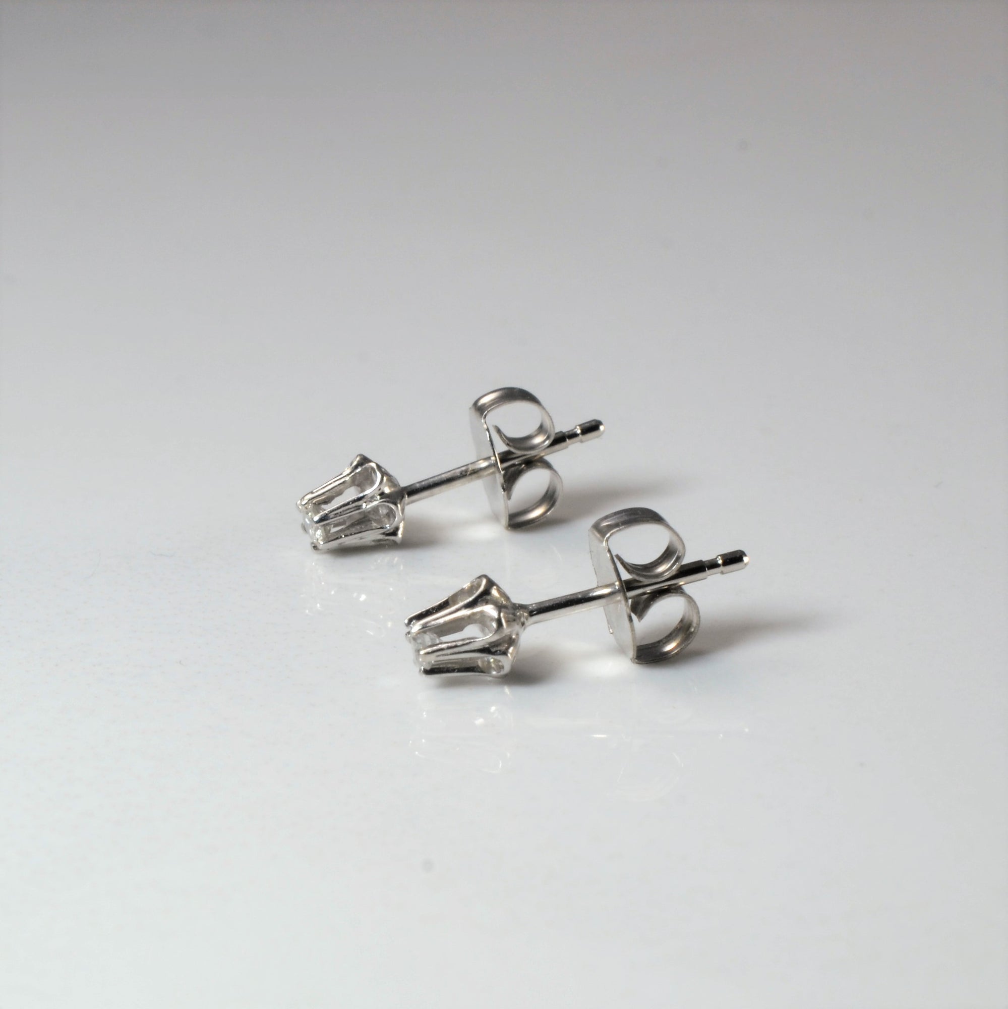 Belcher Set Diamond Stud Earrings | 0.05ctw |