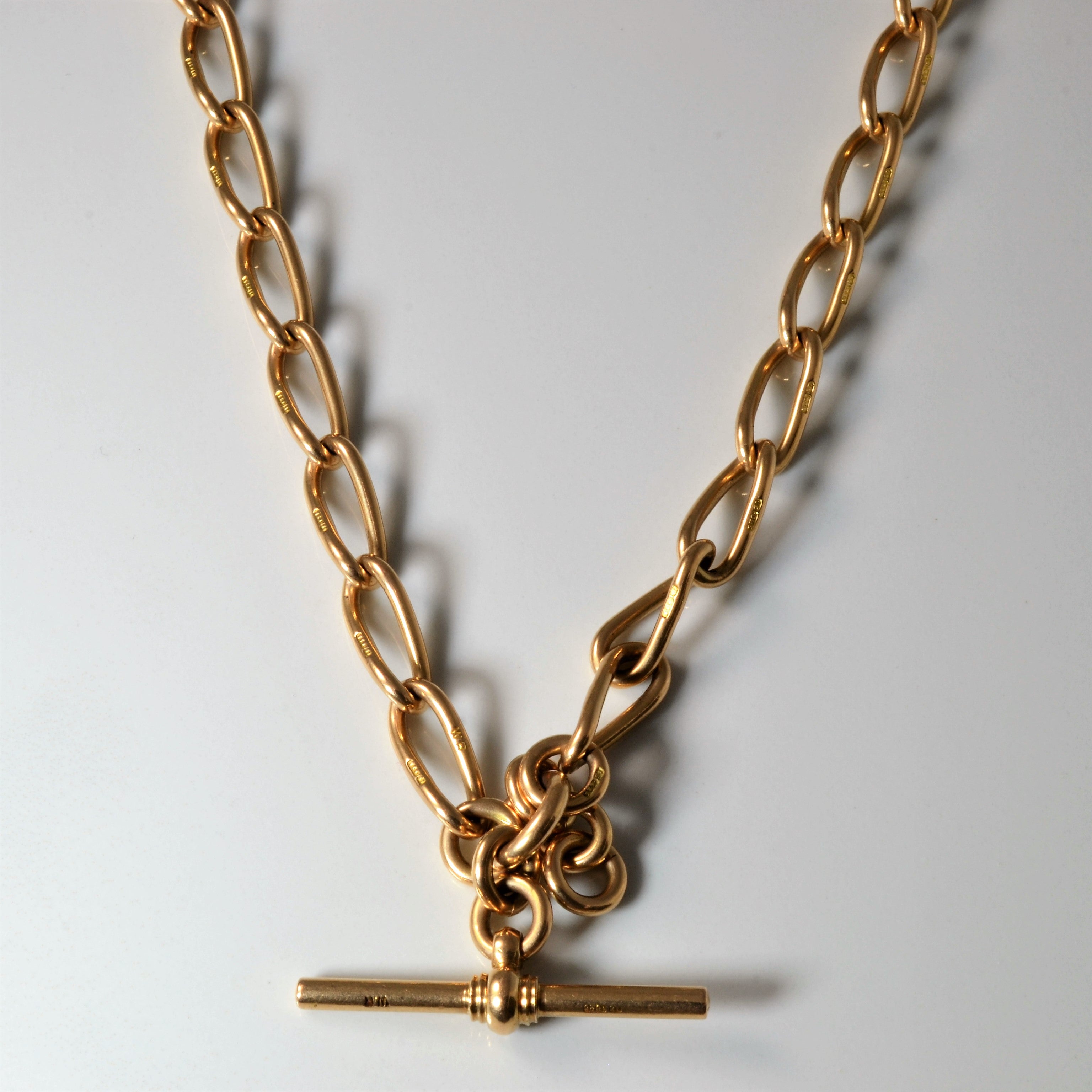 Victorian Antique 15k Gold Watch Chain | 16"|