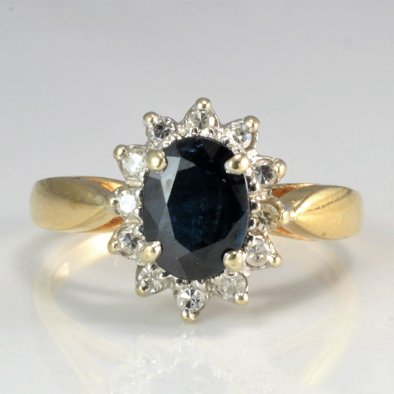 Sapphire & Diamond Ladies Cocktail Ring | 0.13 ctw, SZ 4.5 |