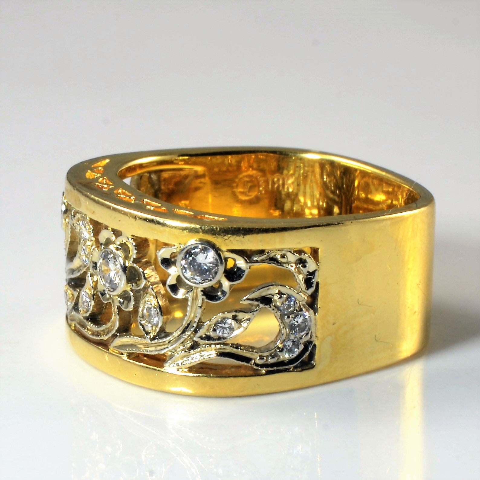 Filigree Floral Diamond Ring | 0.25ctw | SZ 5 |