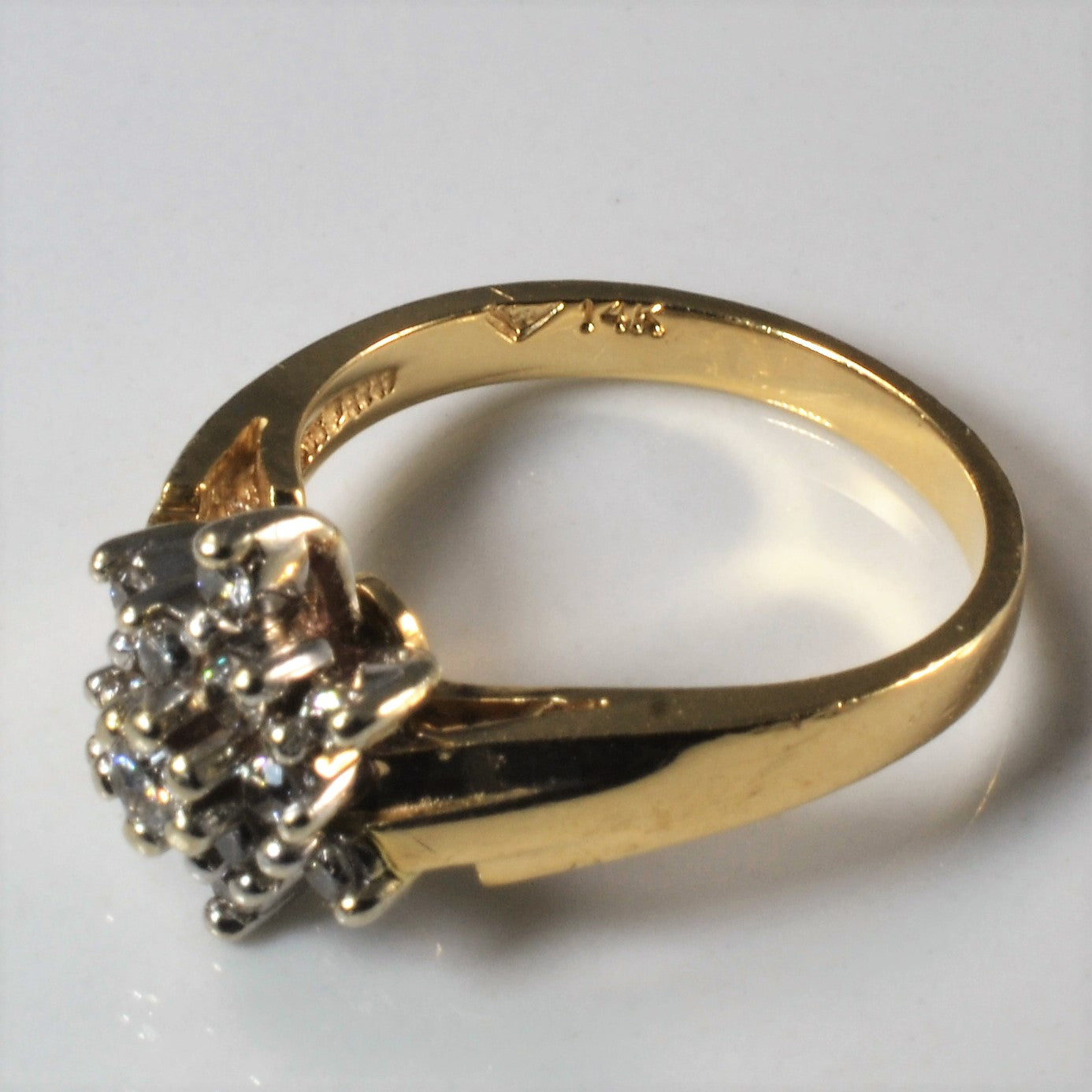Diamond Cluster Burst Bypass Ring | 0.22ctw | SZ 5.75 |