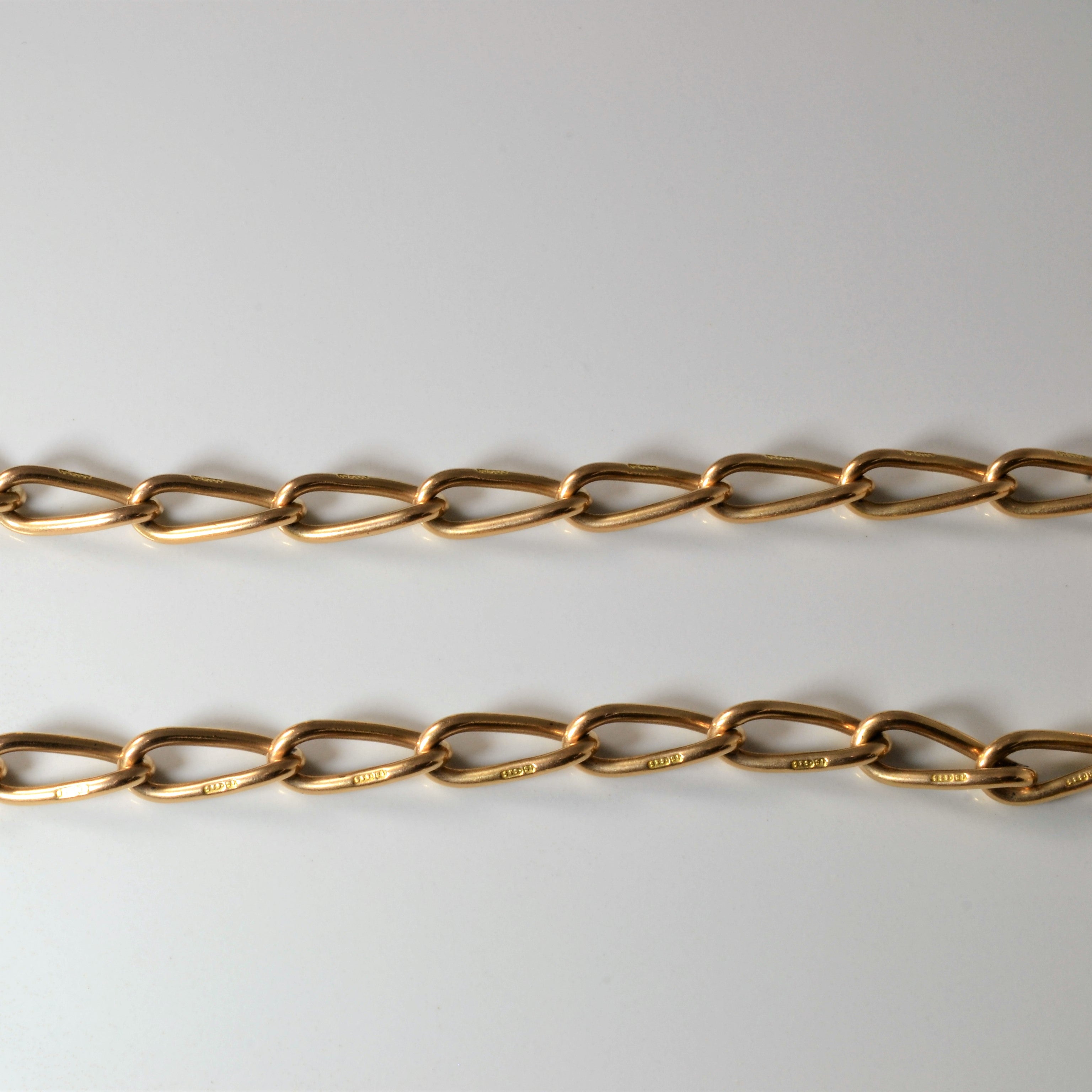 Victorian Antique 15k Gold Watch Chain | 16"|