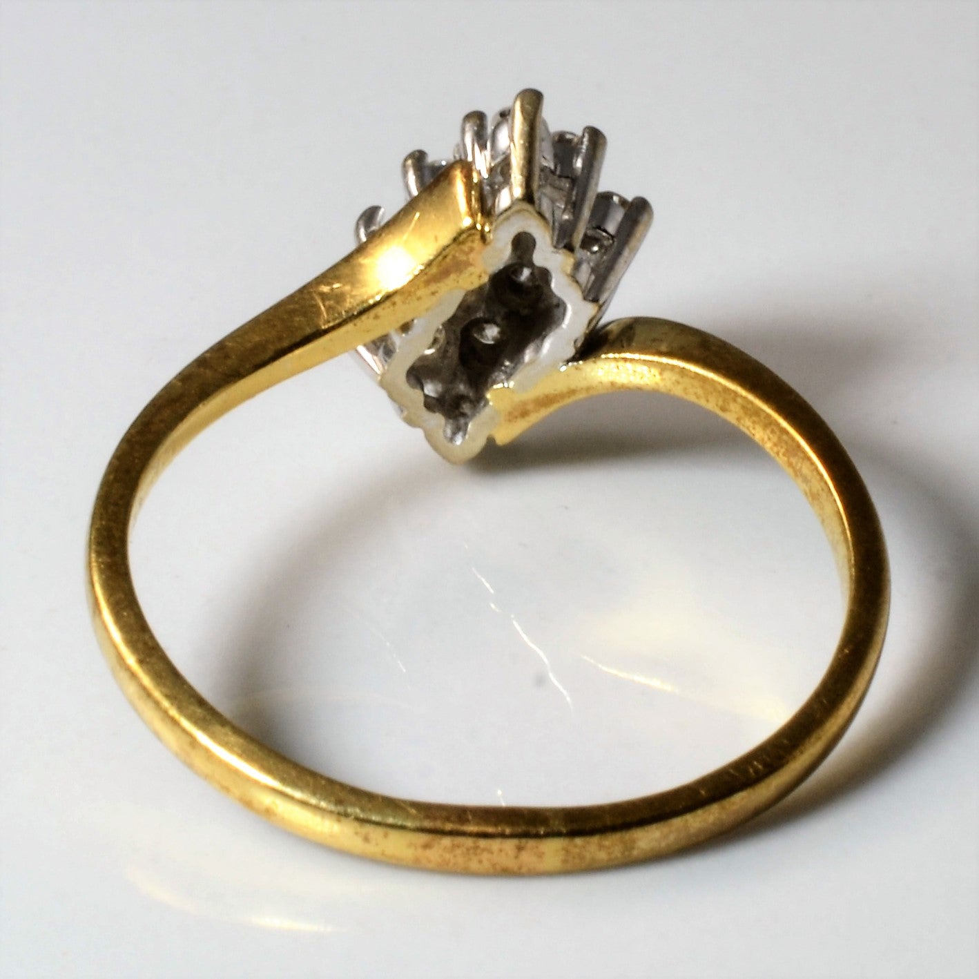 Bague sertie de diamants en grappe | 0,19 ct | Taille 7,75 | 