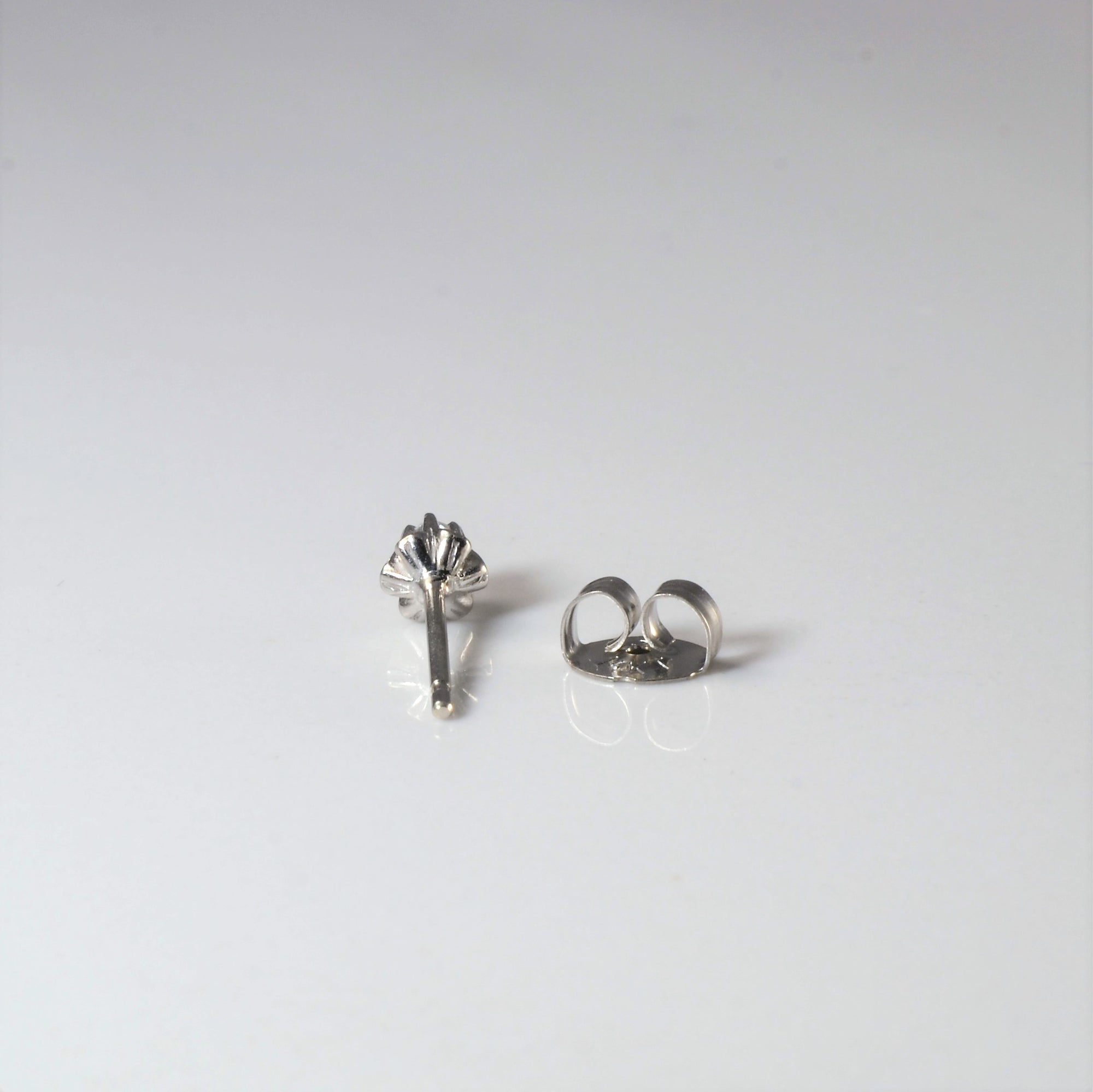 Belcher Set Diamond Stud Earrings | 0.05ctw |