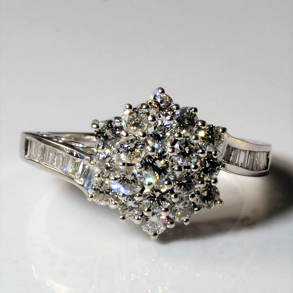 Bypass Diamond Cluster Ring | 1.08ctw | SZ 6.25 |