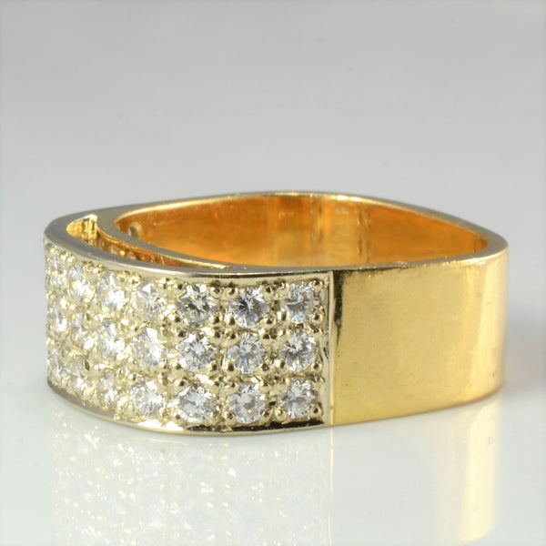 High Set Cluster Diamond Ring | 0.82 ctw, SZ 5.75 |