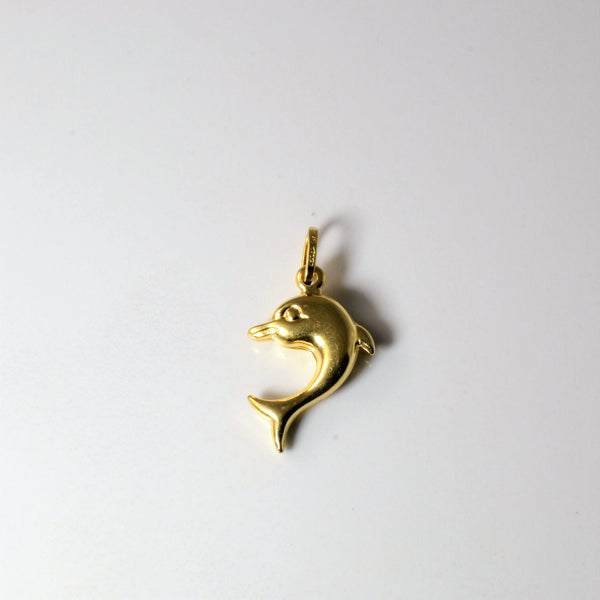 Yellow Gold Dolphin Pendant |