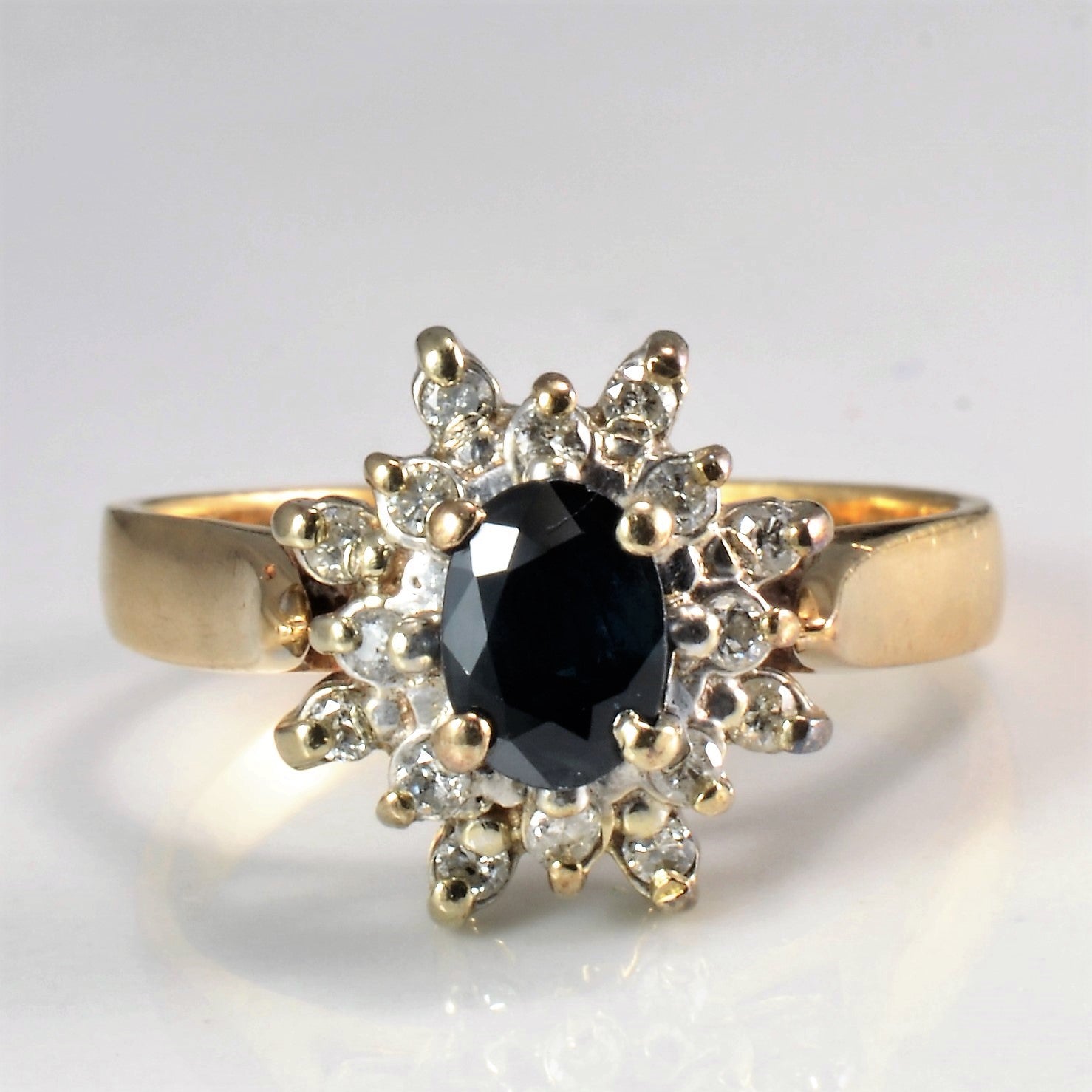 Sapphire & Diamond Ladies Cocktail Ring | 0.16 ctw, SZ 5.75 |