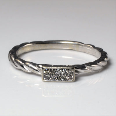 Pave Diamond Twist Ring | 0.05ctw | SZ 7 |
