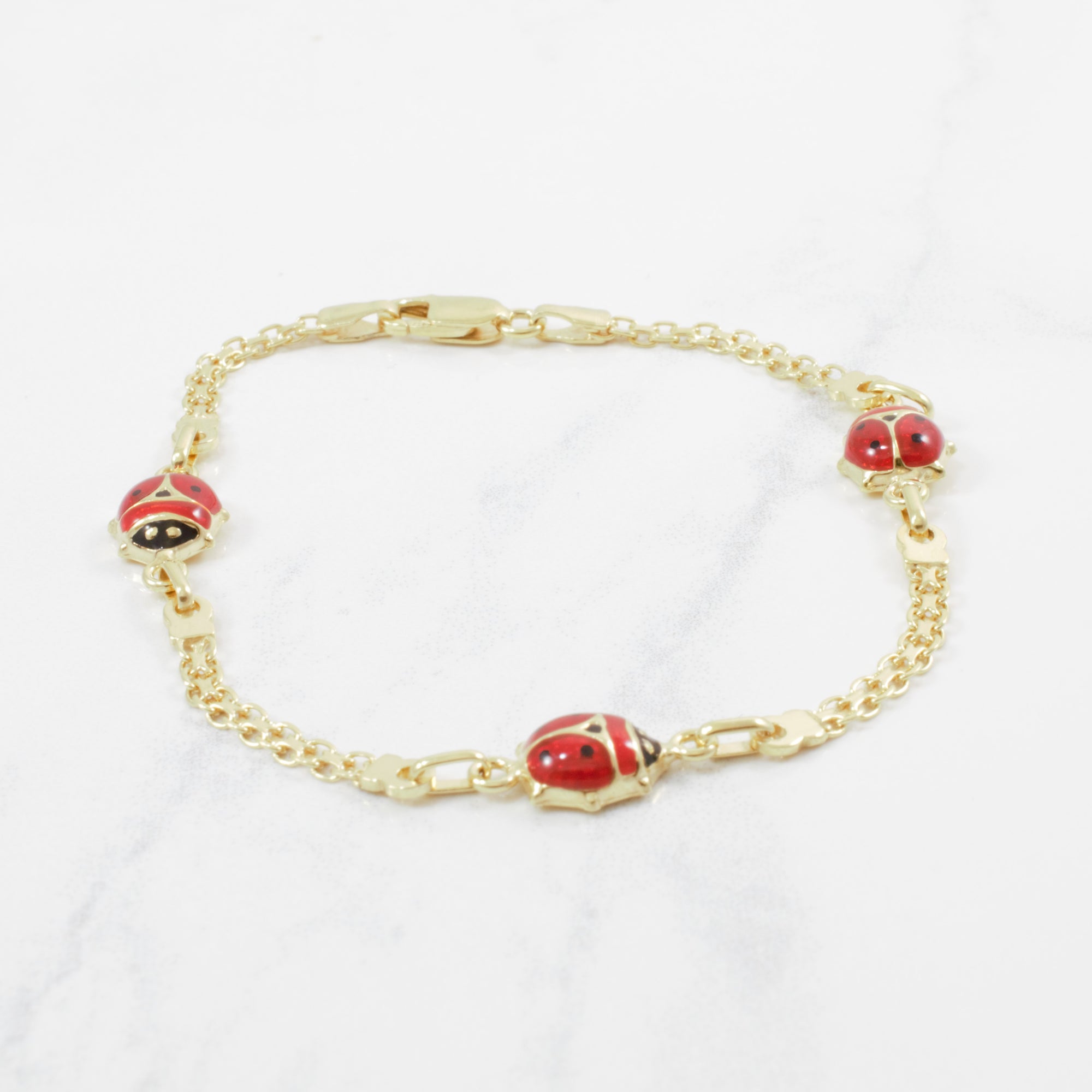 Enameled Ladybug Bracelet | 7