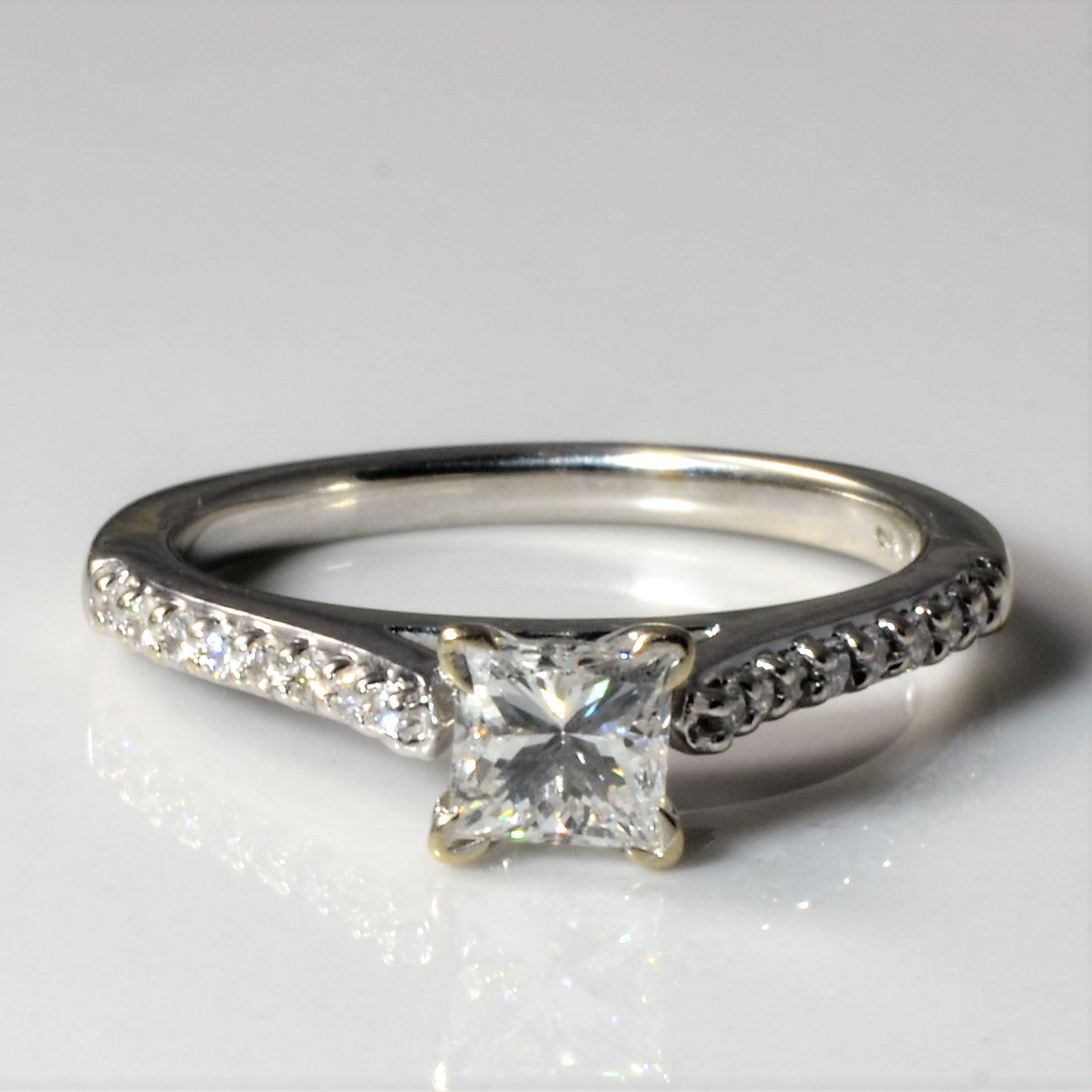 Diamond Shank Princess Engagement Ring | 0.59 ctw, SZ 5 |