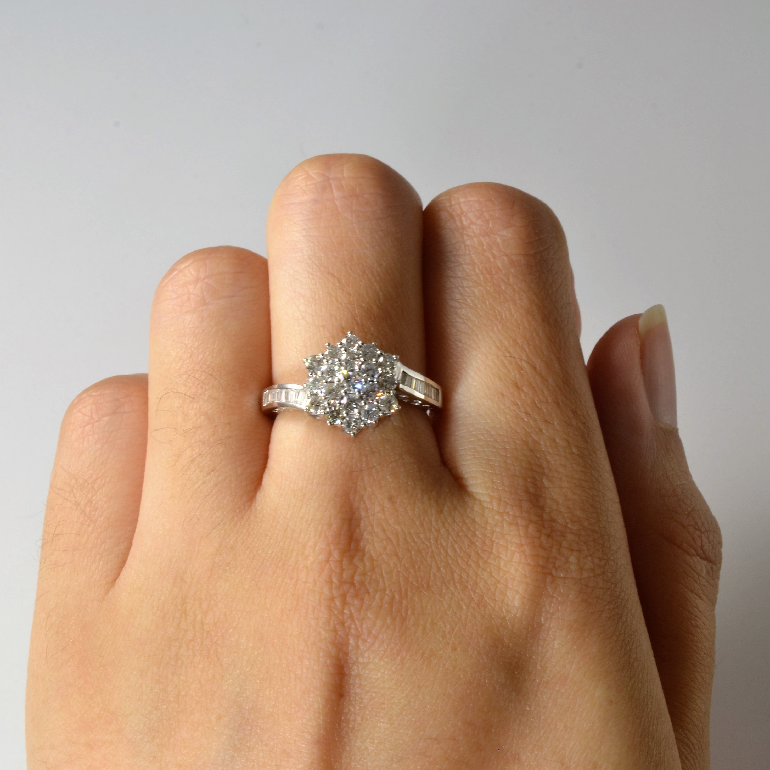 Bypass Diamond Cluster Ring | 1.08ctw | SZ 6.25 |