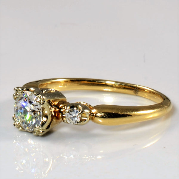 1930s Three Stone Diamond Engagement Ring | 0.52ctw | SZ 5.75 |