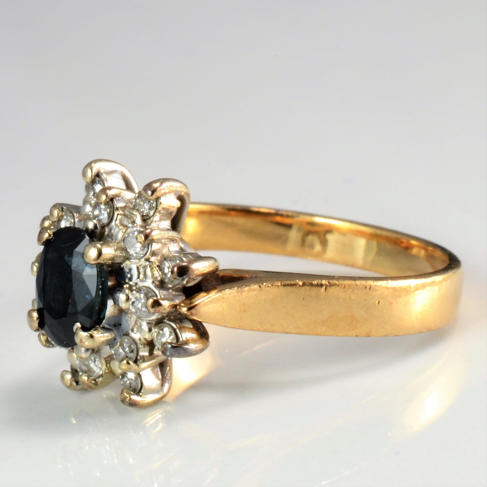 Sapphire & Diamond Ladies Cocktail Ring | 0.16 ctw, SZ 5.75 |