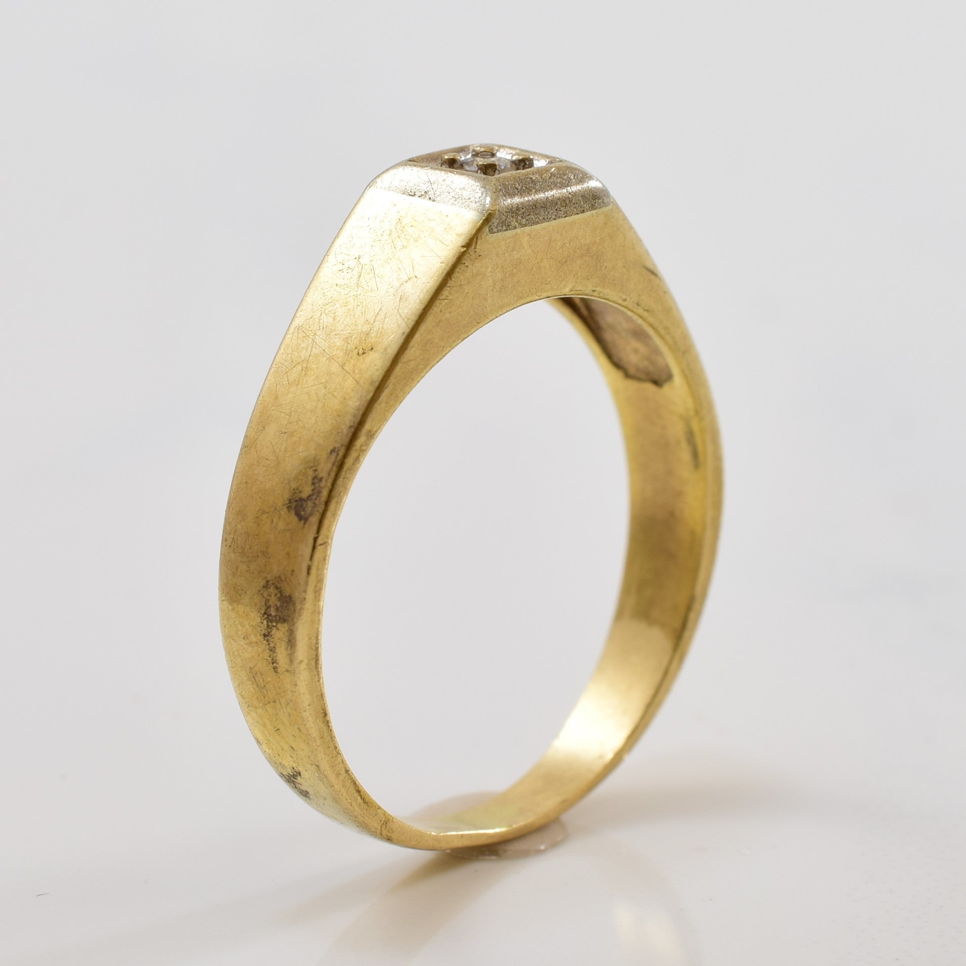 Solitaire Diamond Grid Ring | 0.03ct | SZ 9.25 |