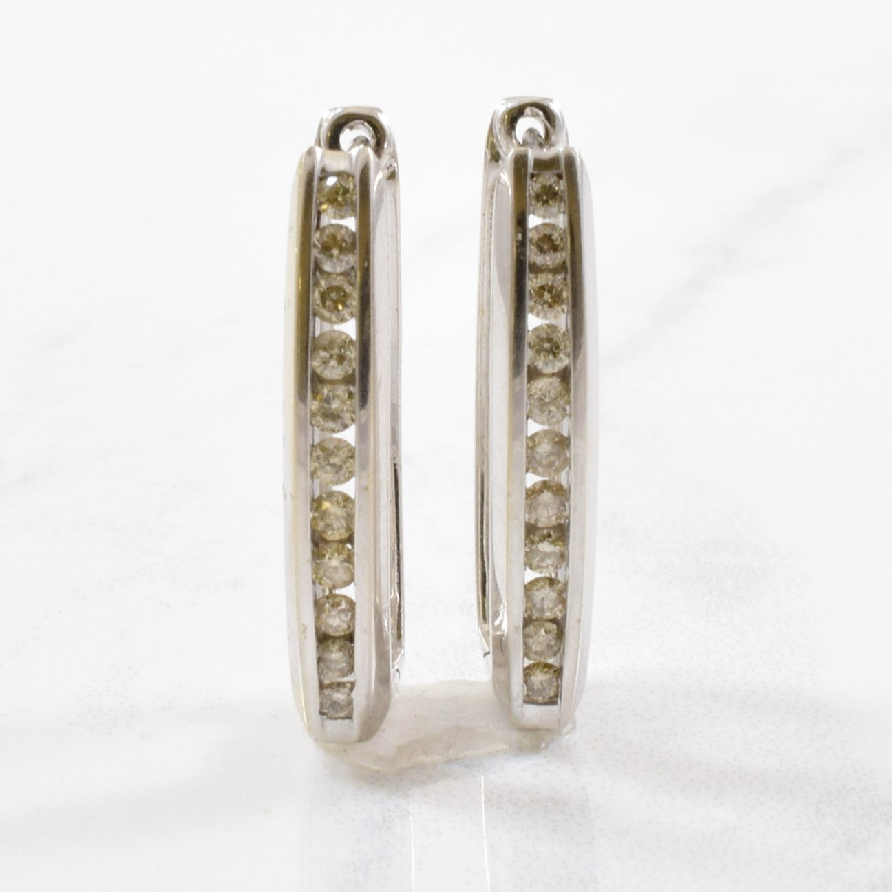 Diamond Rectangle Hoop Earrings | 0.44 ctw |