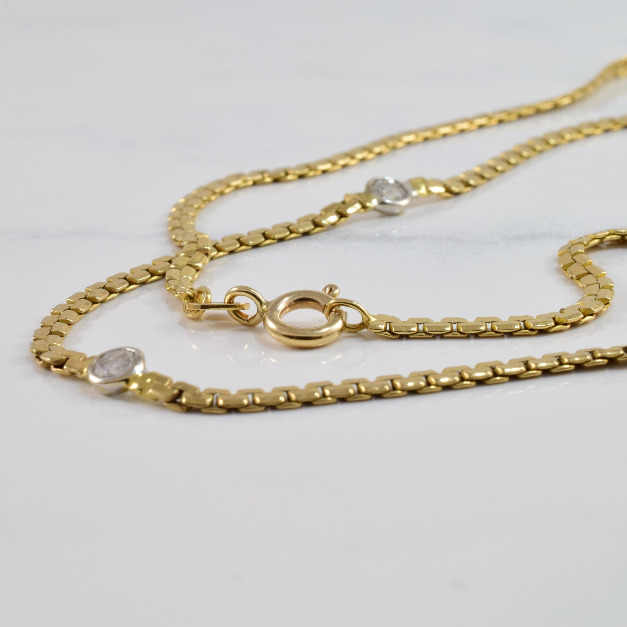 Bezel Set Diamond Necklace | 1.10 ctw SZ 20