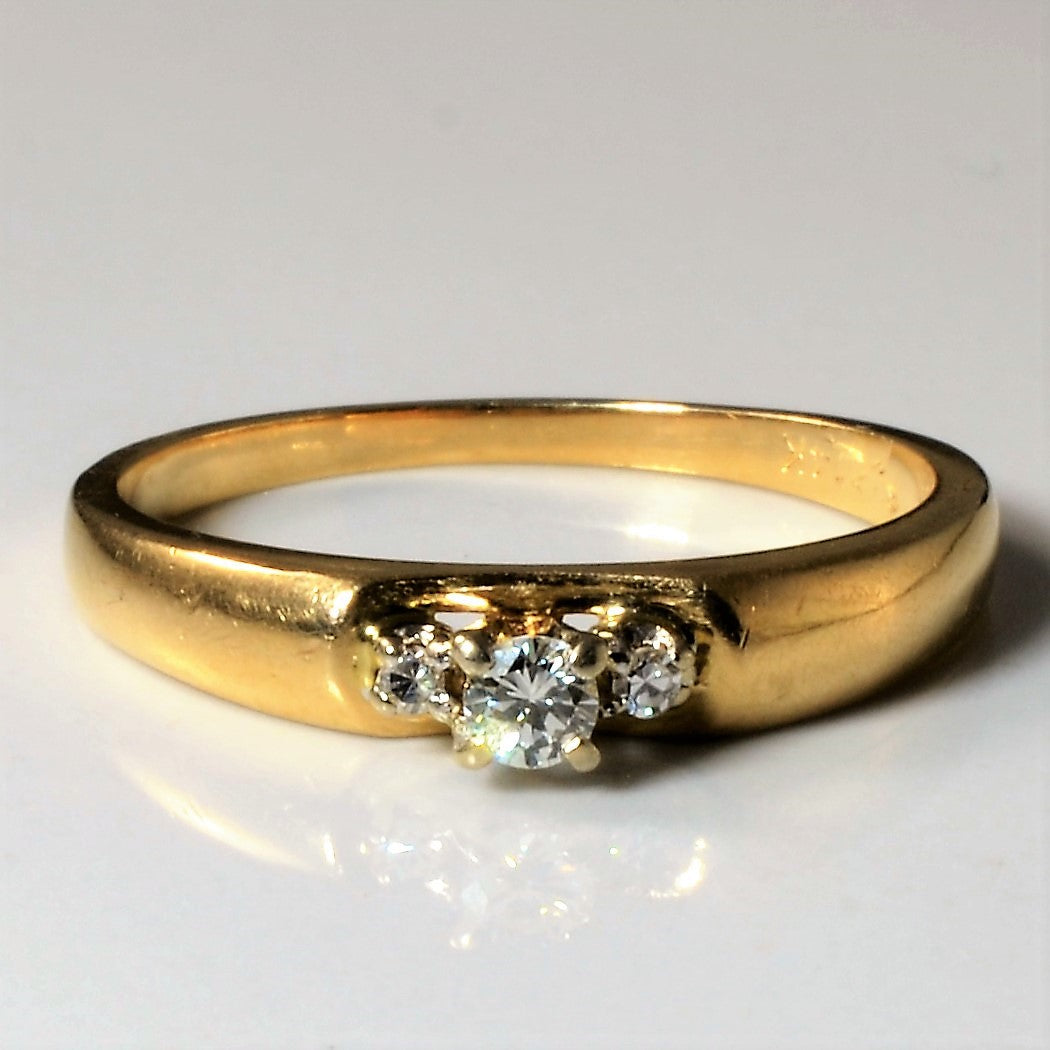 Three Stone Diamond Ring | 0.08ctw | SZ 6.75 |