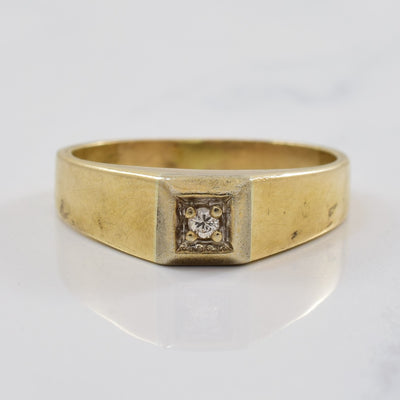 Solitaire Diamond Grid Ring | 0.03ct | SZ 9.25 |