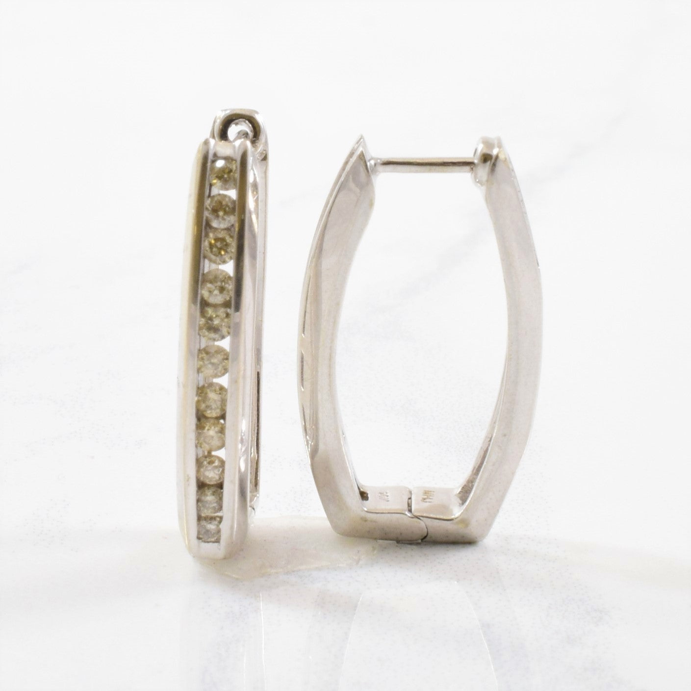 Diamond Rectangle Hoop Earrings | 0.44 ctw |