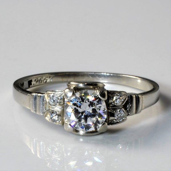 'Birks' Platinum Diamond Engagement Ring | 0.45ctw | SZ 6 |