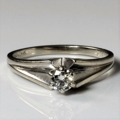 Flared Solitaire Diamond Ring | 0.29ct | SZ 6.75 |