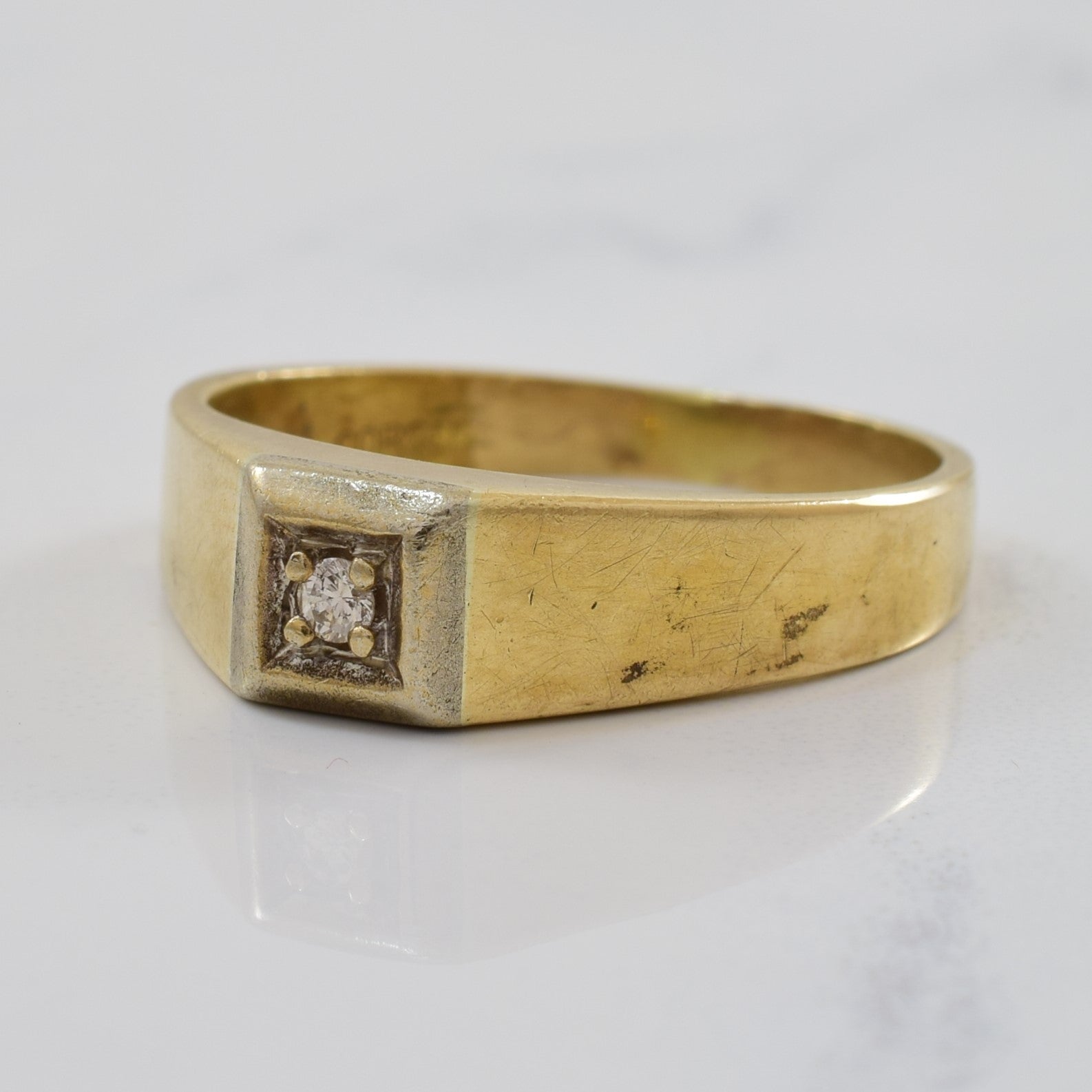 Solitaire Diamond Grid Ring | 0.03ct | SZ 9.25 |
