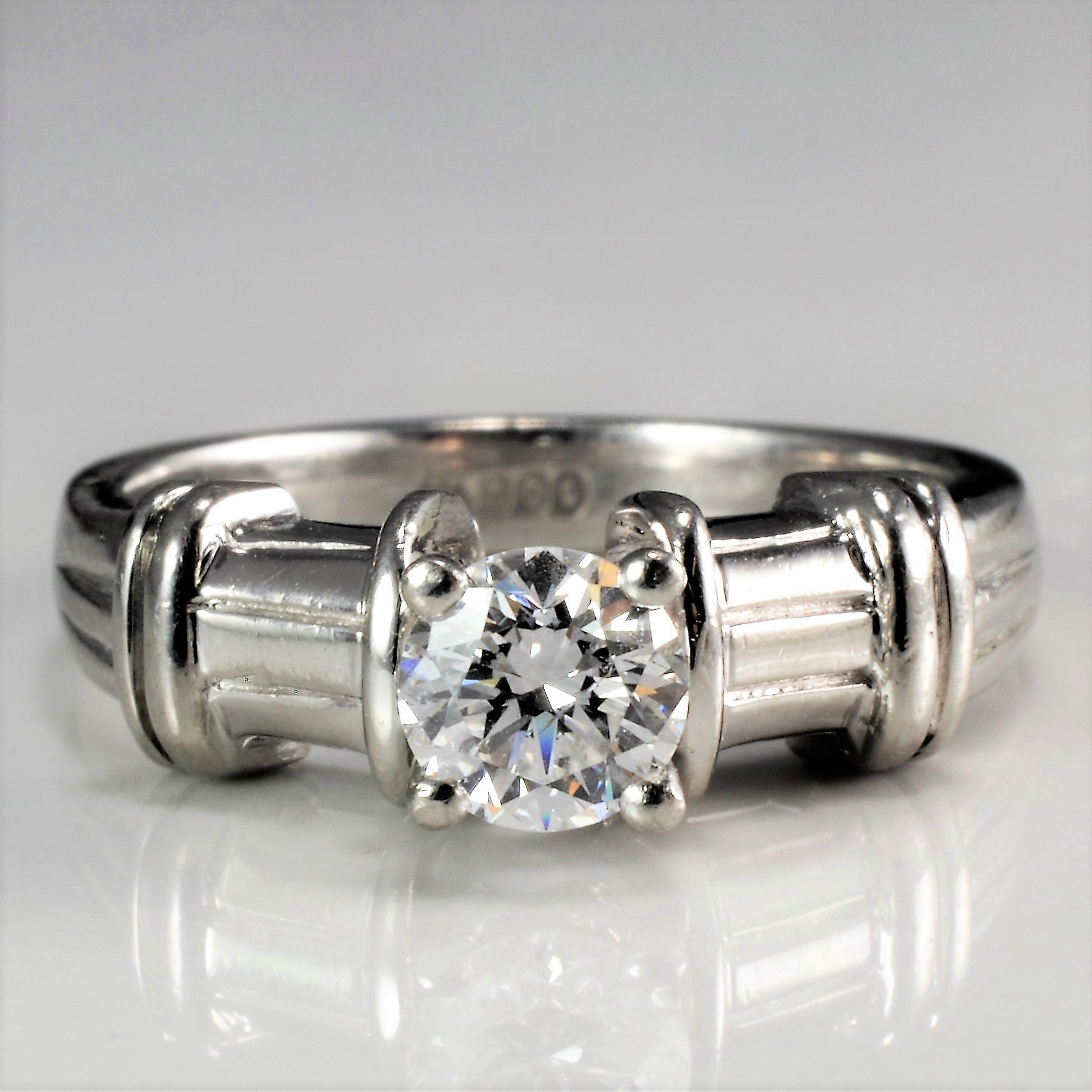 Platinum Solitaire Diamond Engagement Ring | 0.40 ct, SZ 4.5 |
