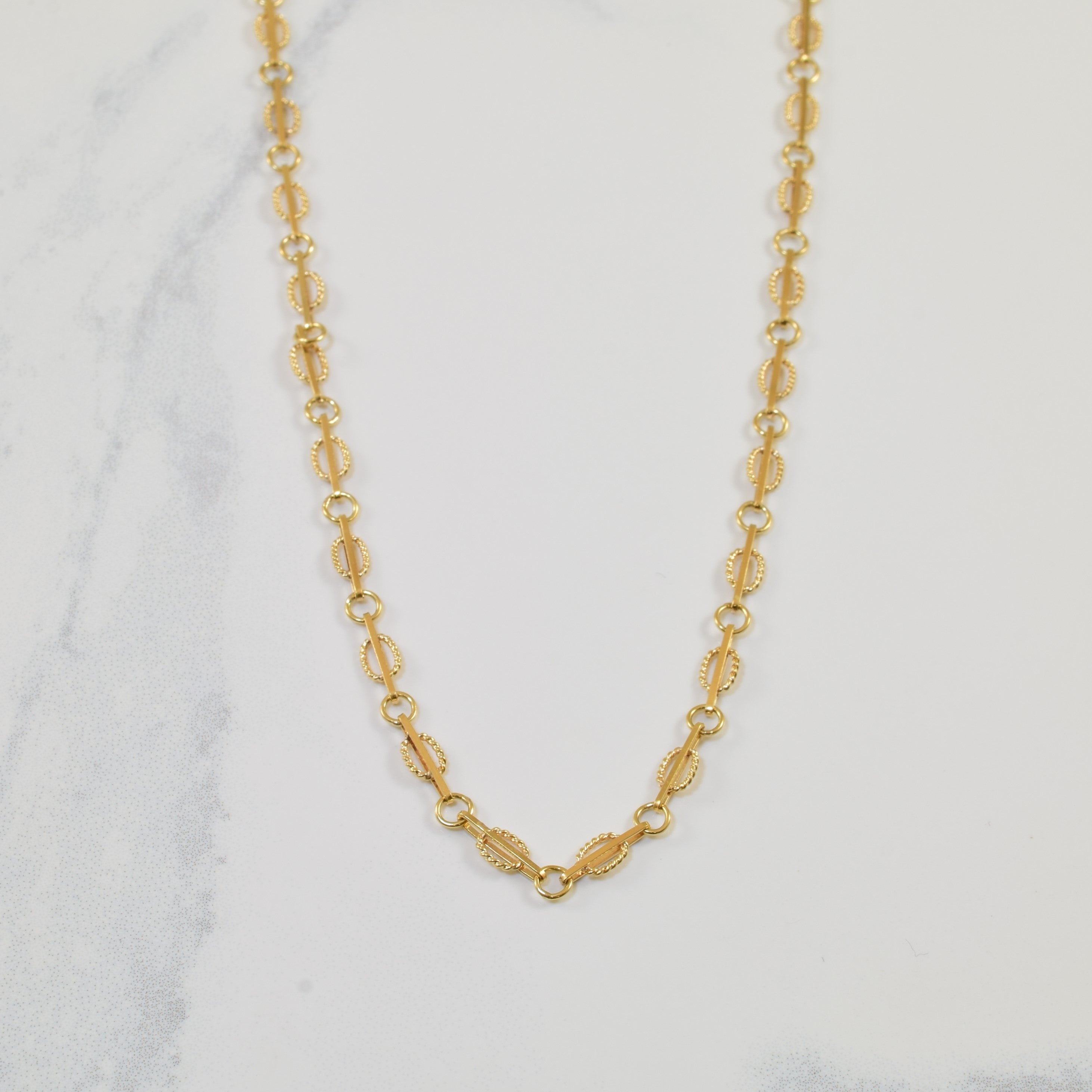 14k Yellow Gold Fancy Link Chain | 20" |