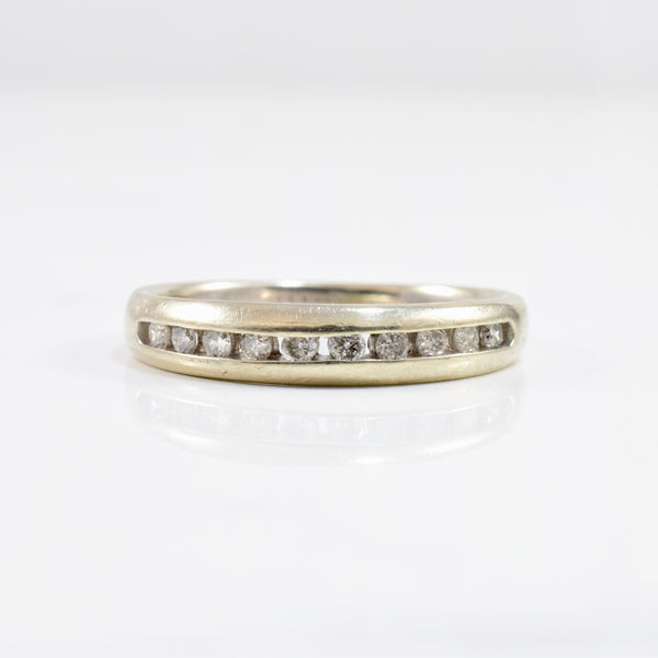 Channel Set Diamond Semi Eternity Band | 0.15 ctw SZ 5.75 |