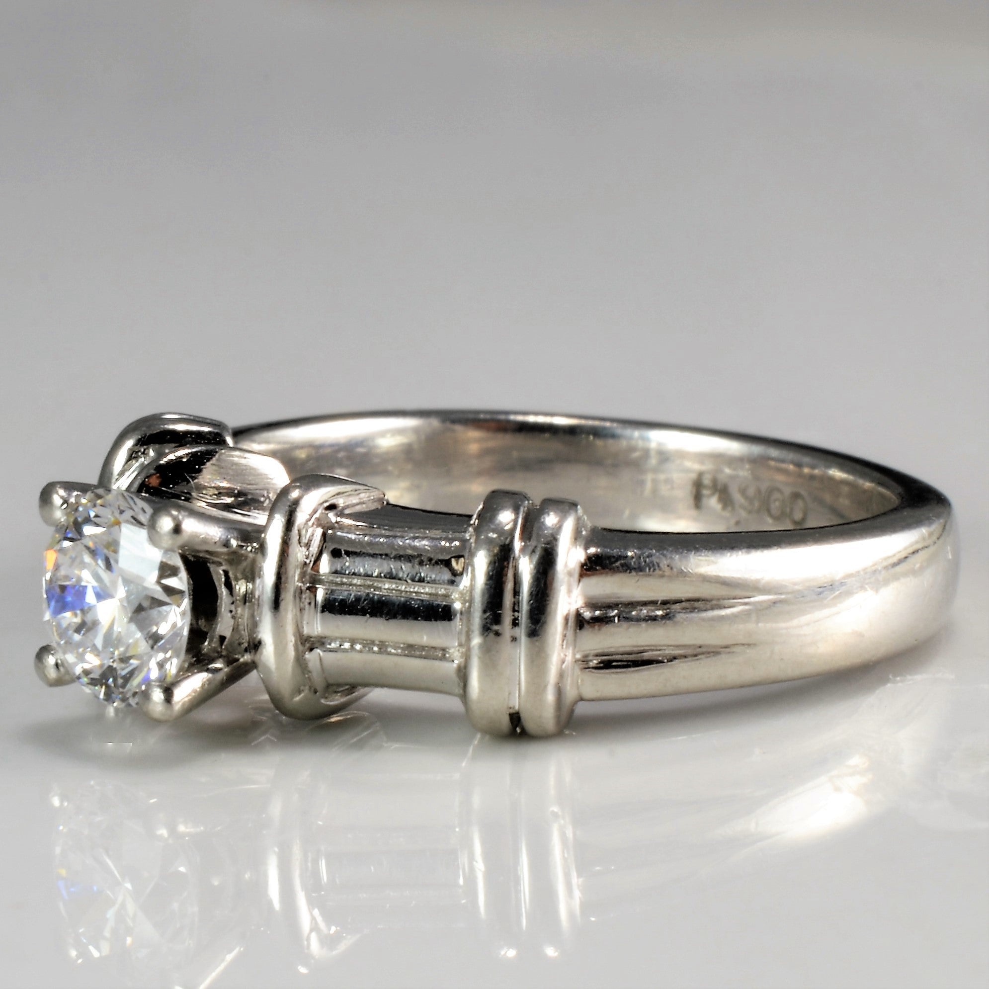 Platinum Solitaire Diamond Engagement Ring | 0.40 ct, SZ 4.5 |
