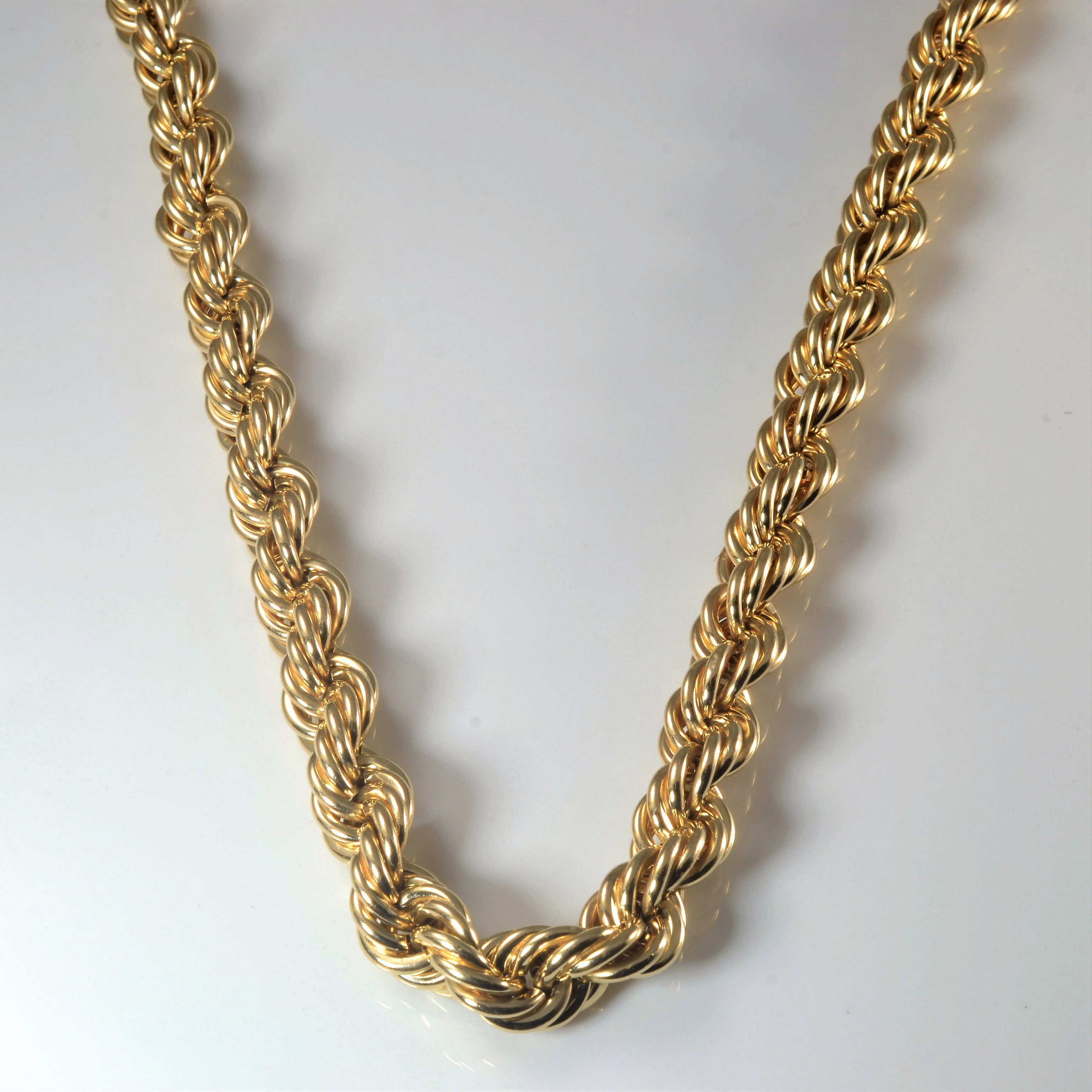 10k Yellow Gold Heavy Rope Chain 22