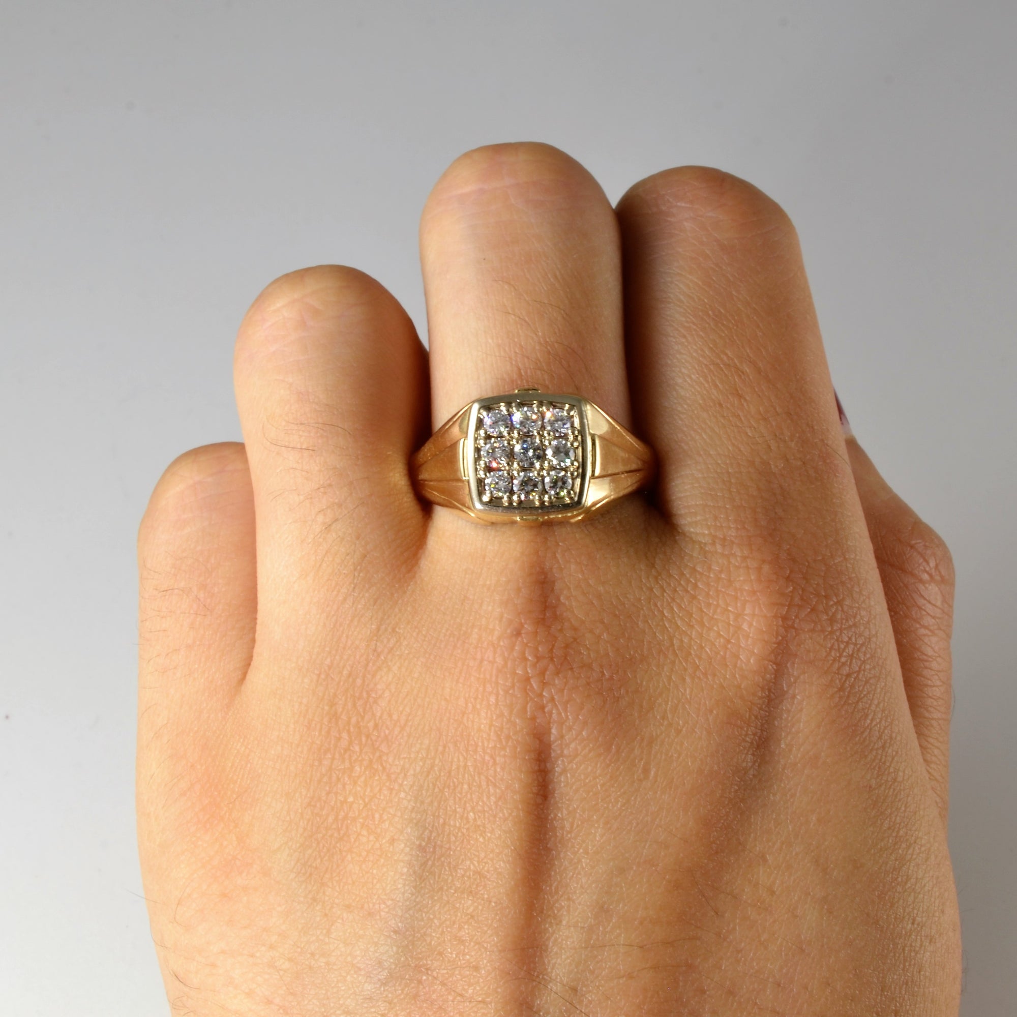 Birks' Cluster Diamond Ring | 0.59ctw | SZ 12 |