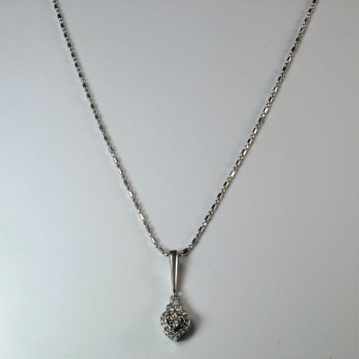 Diamond Heart Drop Necklace | 0.31ctw | 15