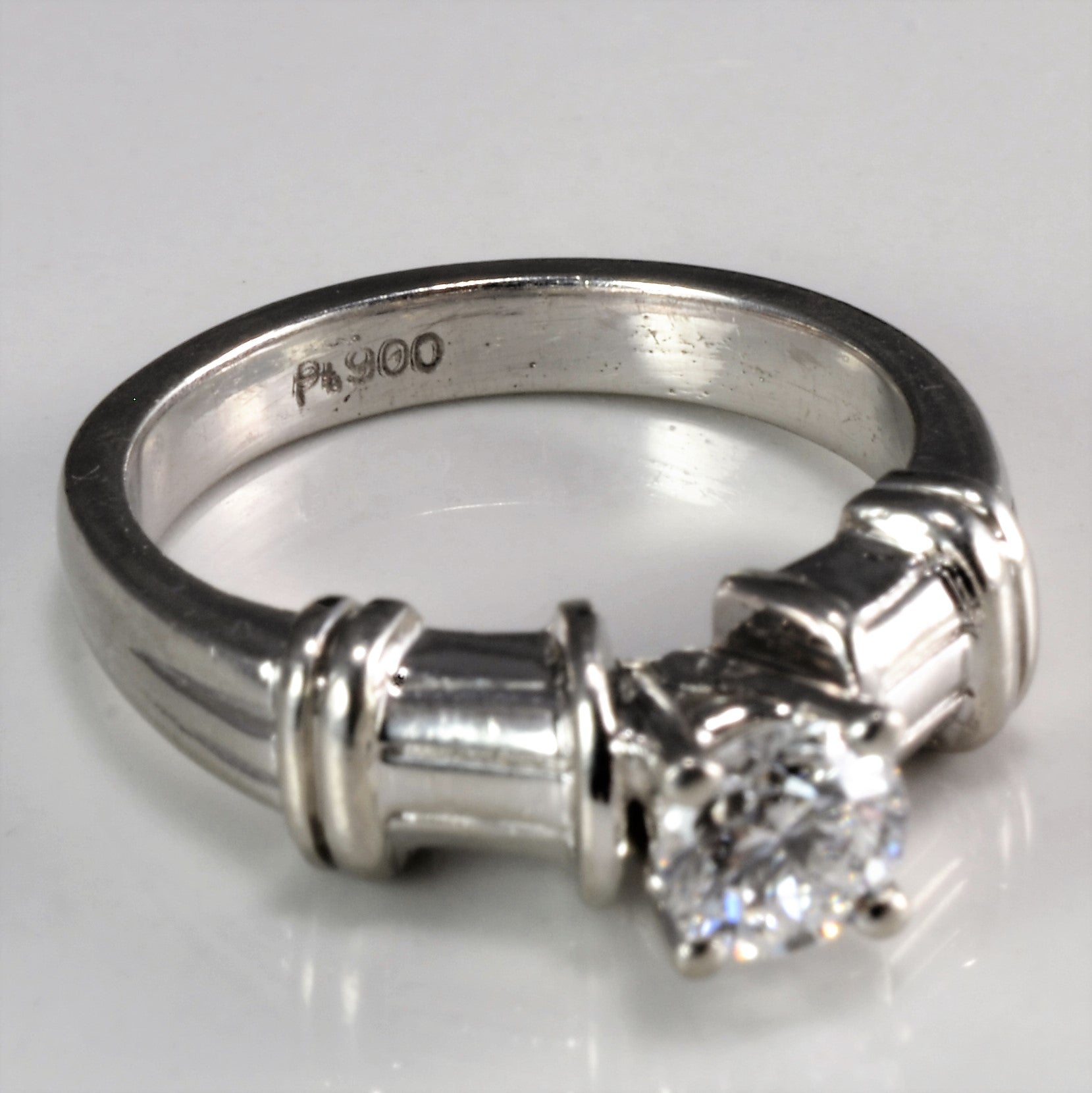Platinum Solitaire Diamond Engagement Ring | 0.40 ct, SZ 4.5 |