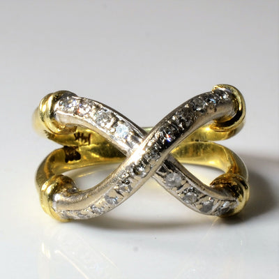 Crossover Diamond Ring | 0.24ctw | SZ 5.5 |