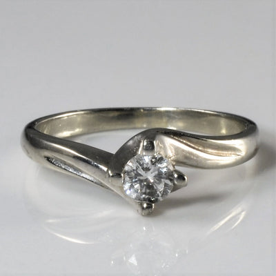 Solitaire Bypass Diamond Ring | 0.18ct | SZ 5 |