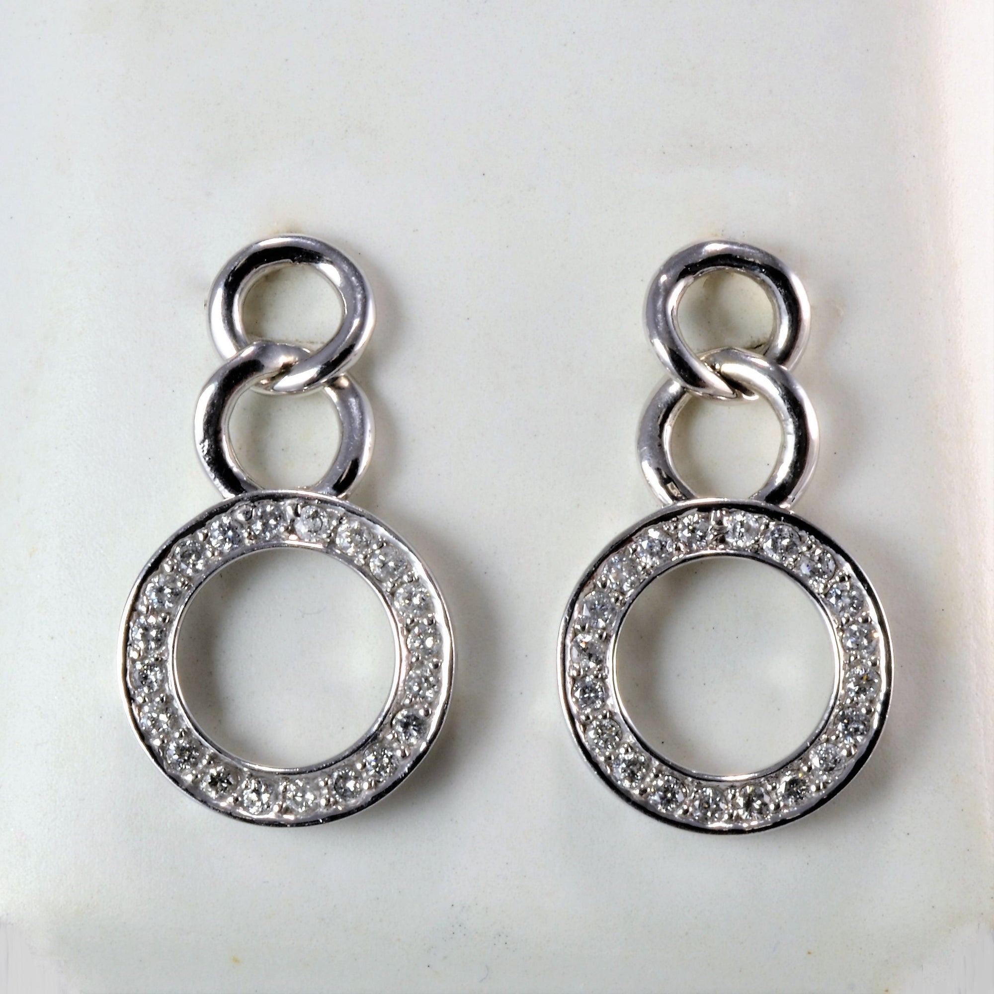 Diamond Circle Drop Earrings | 0.70 ctw |