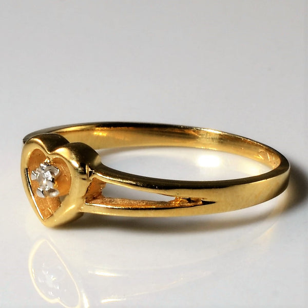 Birks' Petite Diamond Heart Ring | 0.01ct | SZ 3.5 |