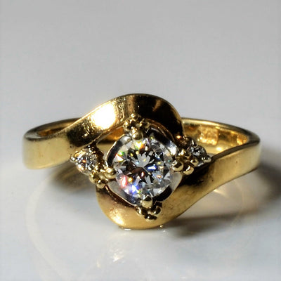 Bypass Three Stone Diamond Ring | 0.35ctw | SZ 5.25 |