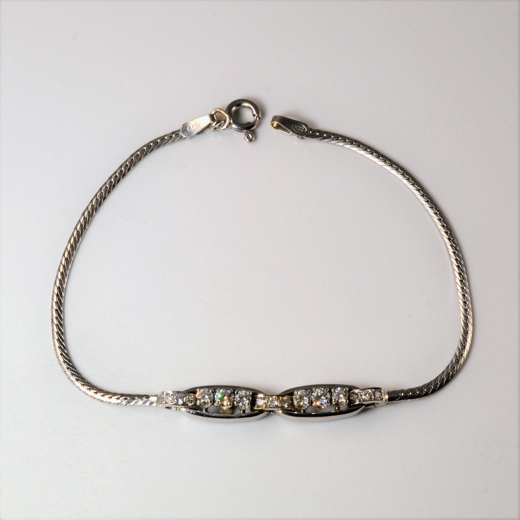 Pave Diamond Chain Bracelet | 0.35ctw | 6.5
