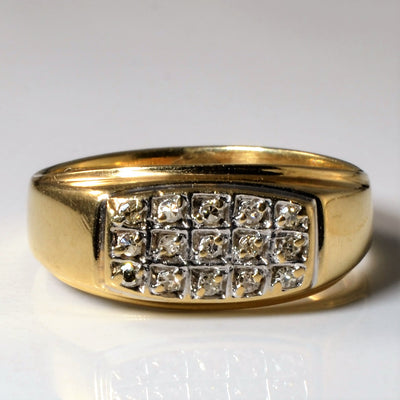 Cluster Set Diamond Grid Ring | 0.12ctw | SZ 10 |