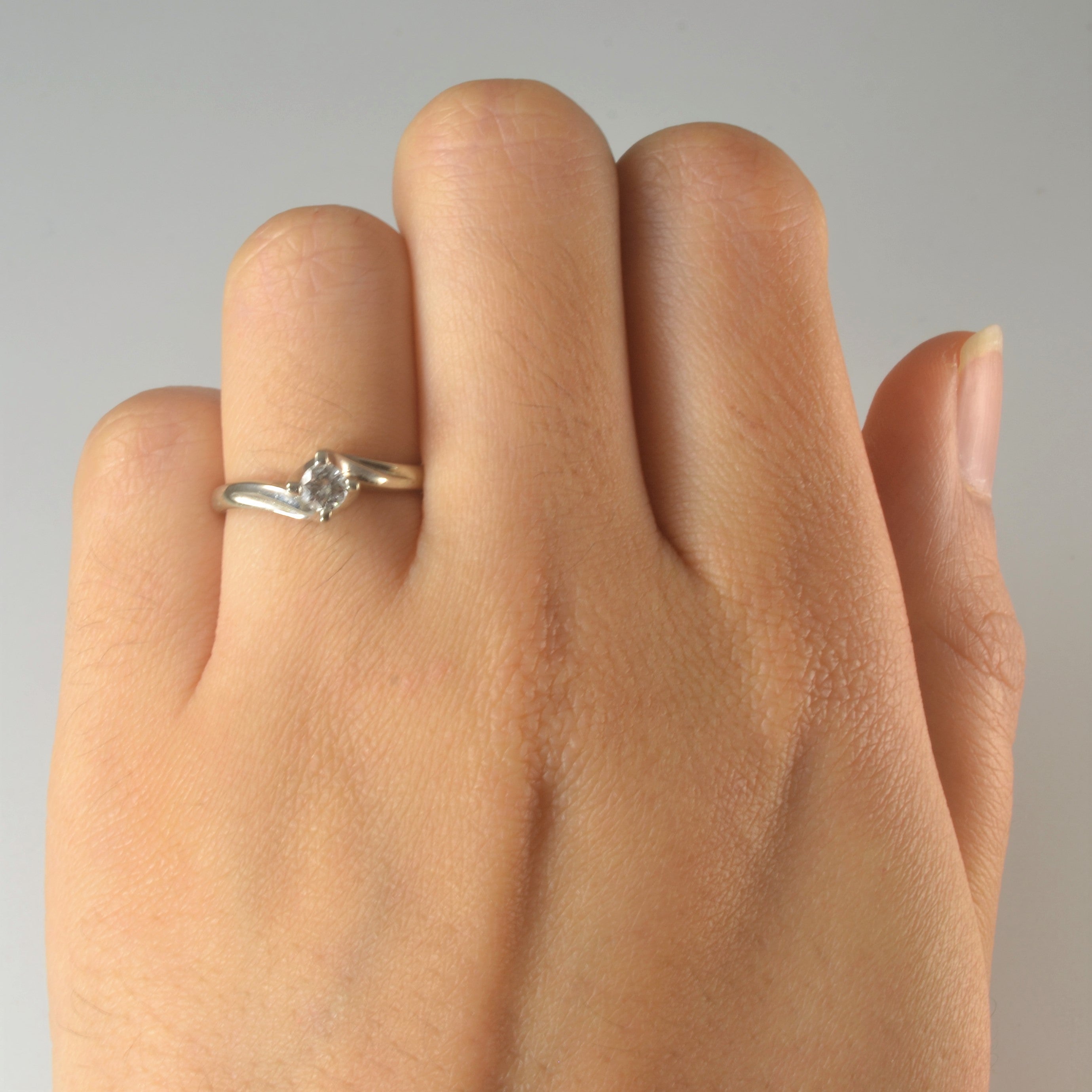 Solitaire Bypass Diamond Ring | 0.18ct | SZ 5 |
