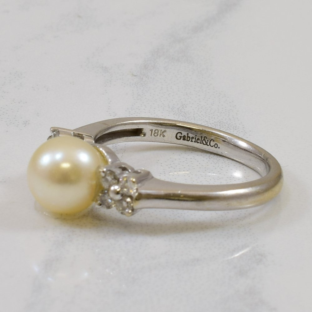 'Gabriel & Co.' Pearl & Diamond Ring | 2.60ct, 0.20ctw | SZ 6.25 |
