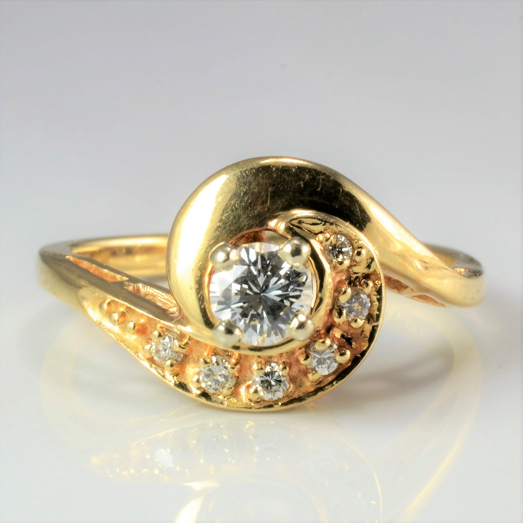 Bypass Diamond Engagement Ring | 0.28 ctw, SZ 6.25 |