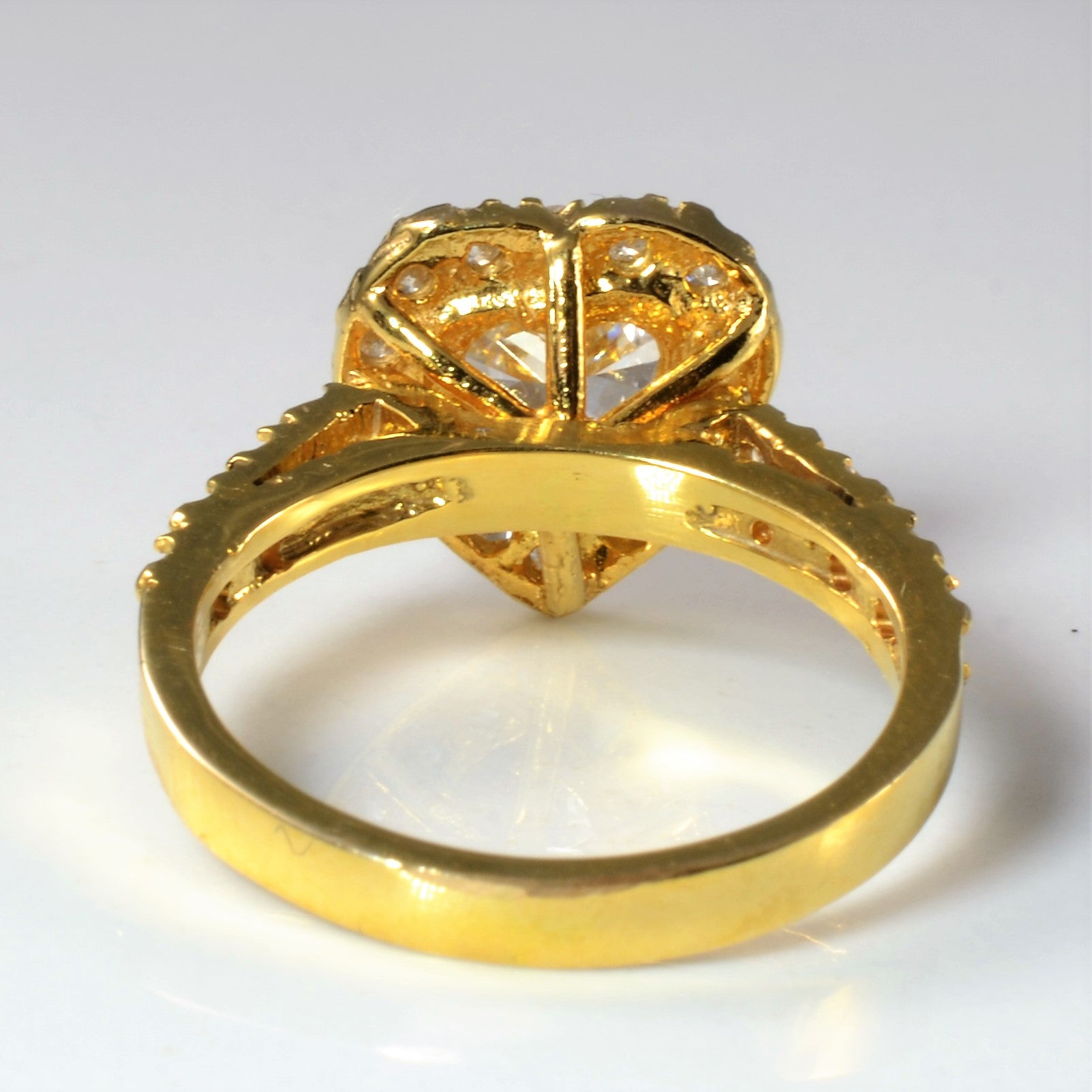 Halo Heart Diamond Engagement Ring | 1.58ctw | SZ 6.5 |