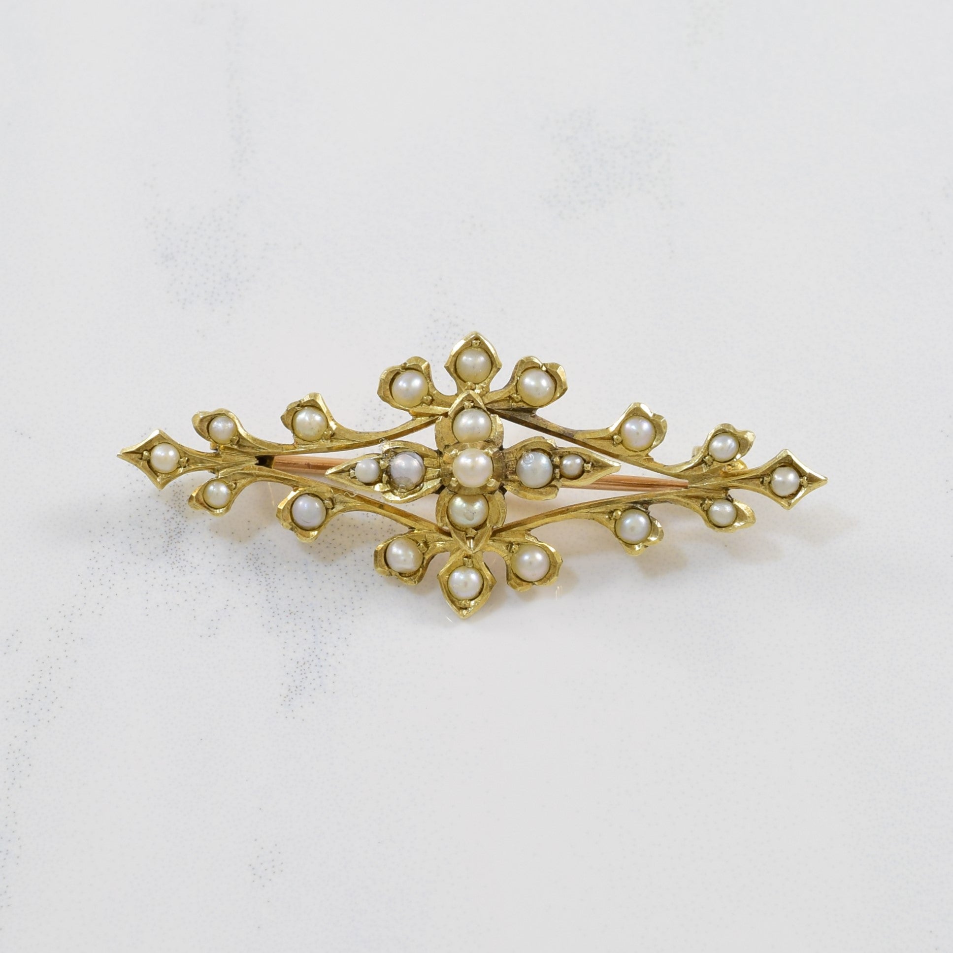 Victorian Seed Pearl Brooch | 1.00ctw |